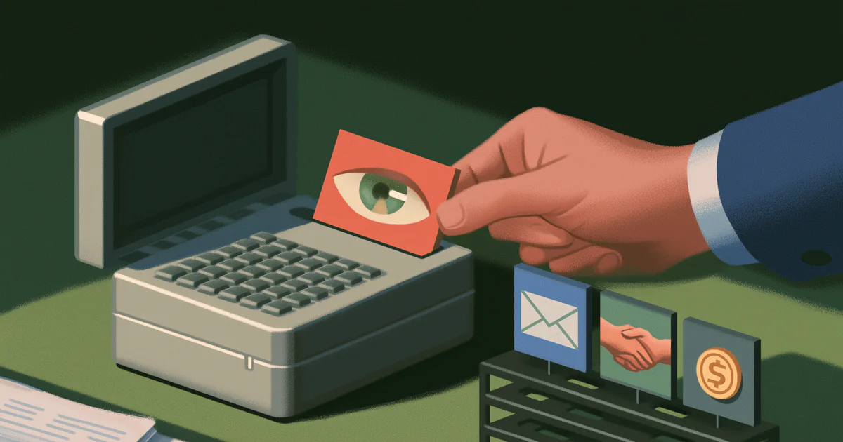 A hand adding an access badge to an AI skill toolkit beside email, agreement, and payment symbols